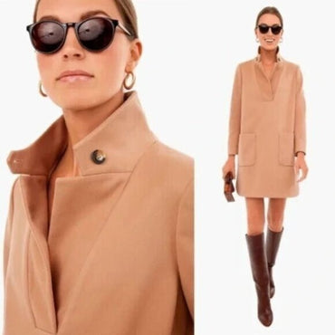 Tuckernuck | NEW Emerson Equestrian Elbow Patch Retro Camel Mini Dress Size XXL
