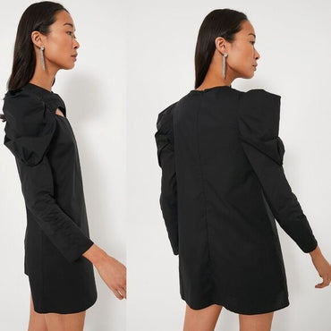 Hyacinth House NEW Black Keyhole Beckett Cocktail Party Mini Dress Size M