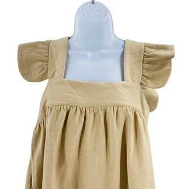 Pomander Place NEW Camella Tan Flutter Sleeve Casual Mini Dress Size XS