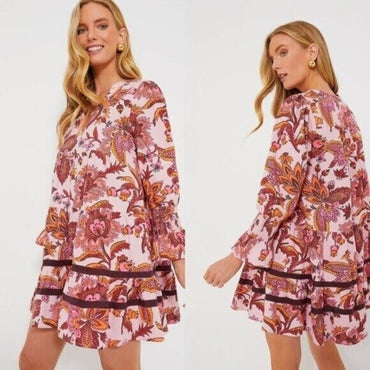 Tuckernuck NEW Pink Paisley Sunset Chintz Kenzo Beach Swim Coverup Size XS
