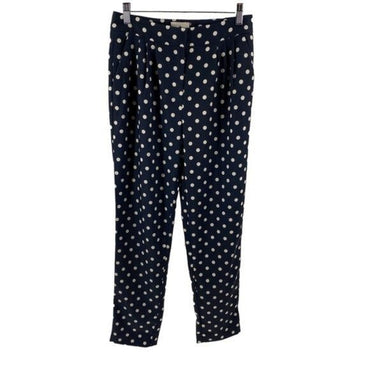 Tuckernuck | NEW Pixie Polka Dot Preppy Pleated Trouser in Navy & White Size XS