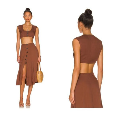 anna nata | NWT Madison Crop Top in Sepia Brown Size S