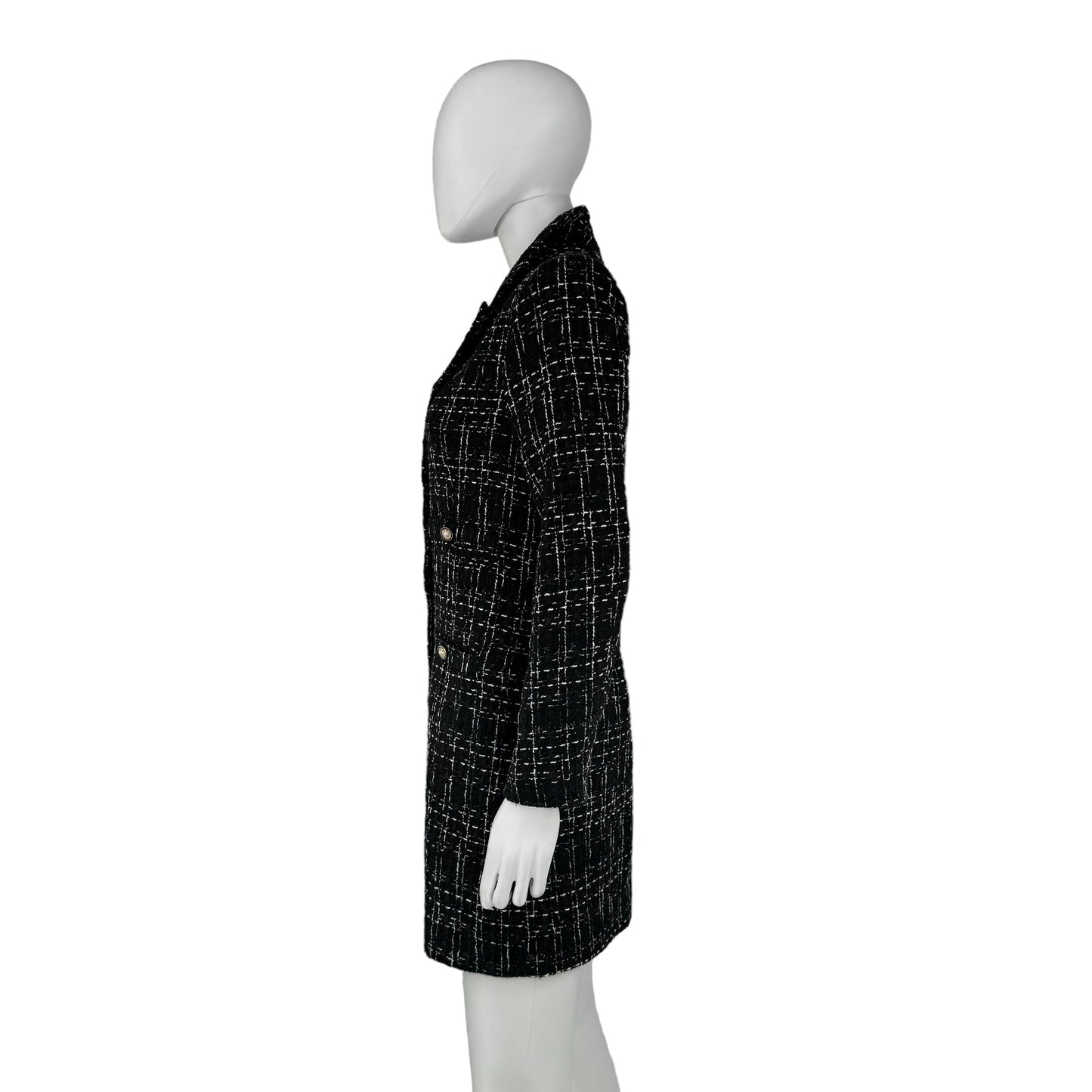 Pomander Place Black Tweed Stacie Preppy Retro Blazer Mini Dress
