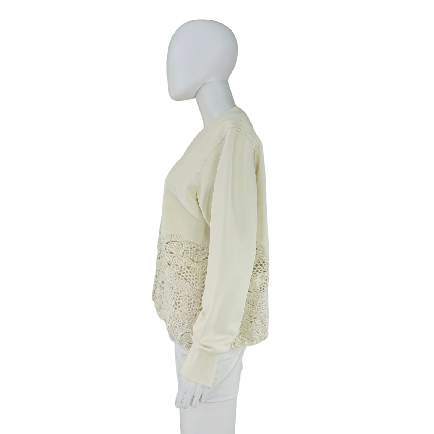 Sea New York Ivory Serita Crochet Lace Sweatshirt