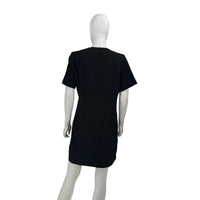 Hyacinth House Beaded Bow Amal Black Mini Dress