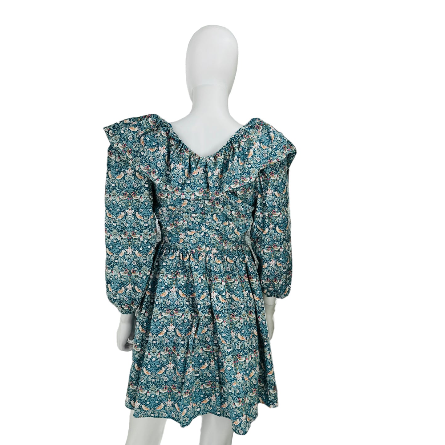 Hyacinth House Ruffle Collar Preppy Bow Birdsong Mini Dress