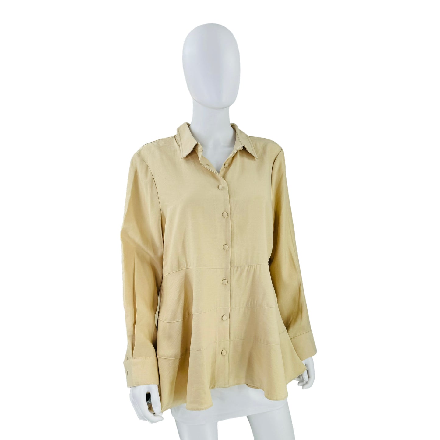Pomander Place Ashlen Collared Peplum Blouse