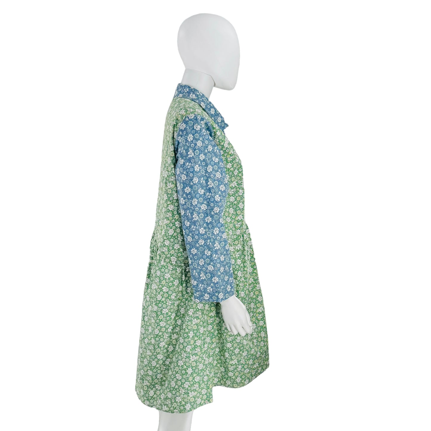 Hyacinth House Floral Print Blocked Celeste Shirt Dress