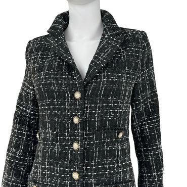 Pomander Place Black Tweed Stacie Preppy Retro Blazer Mini Dress