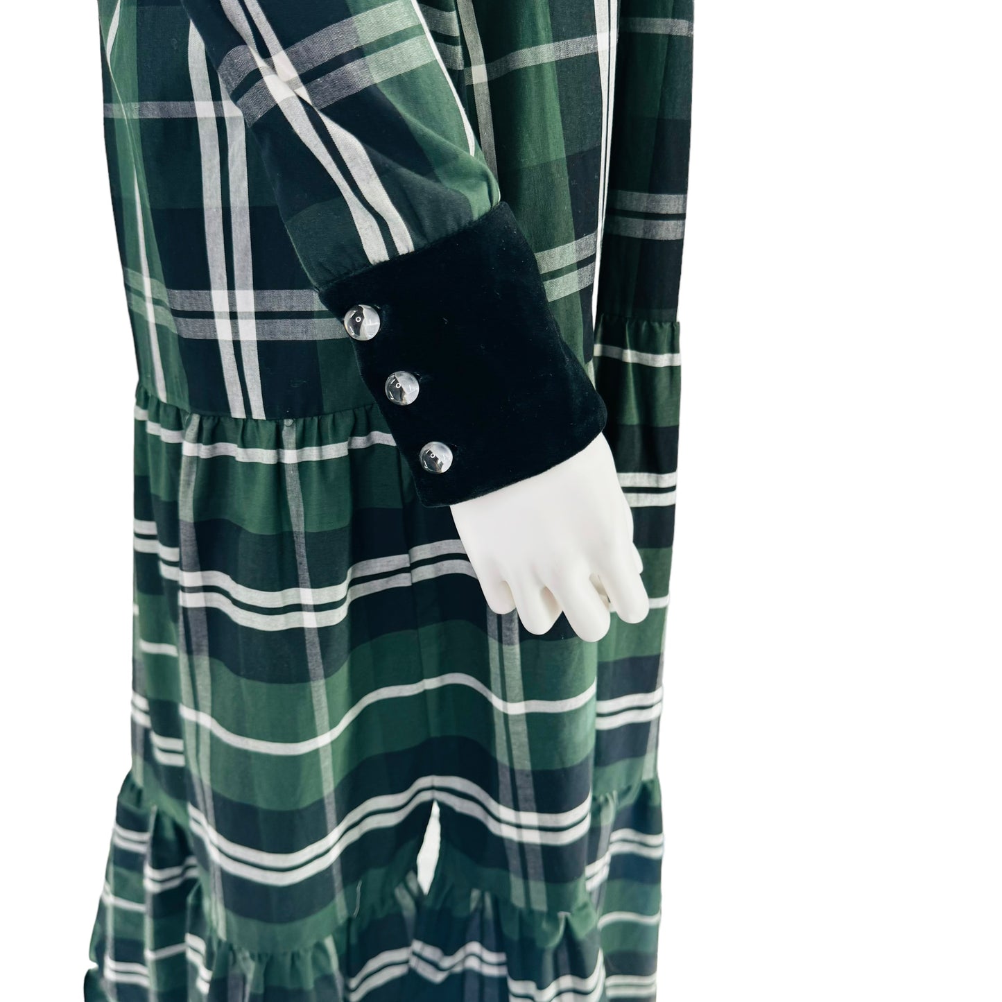 Tuckernuck Bristol Green Plaid Tartan Midi Dress
