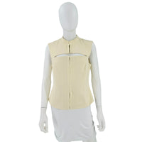 LOBA Paulina Cut Out Sleeveless Top in Beige