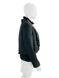 Rixo London Black Otto Cropped Tuxedo Jacket