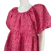 Hyacinth House Textured Fuschia Belinda Pink Babydoll Mini Dress