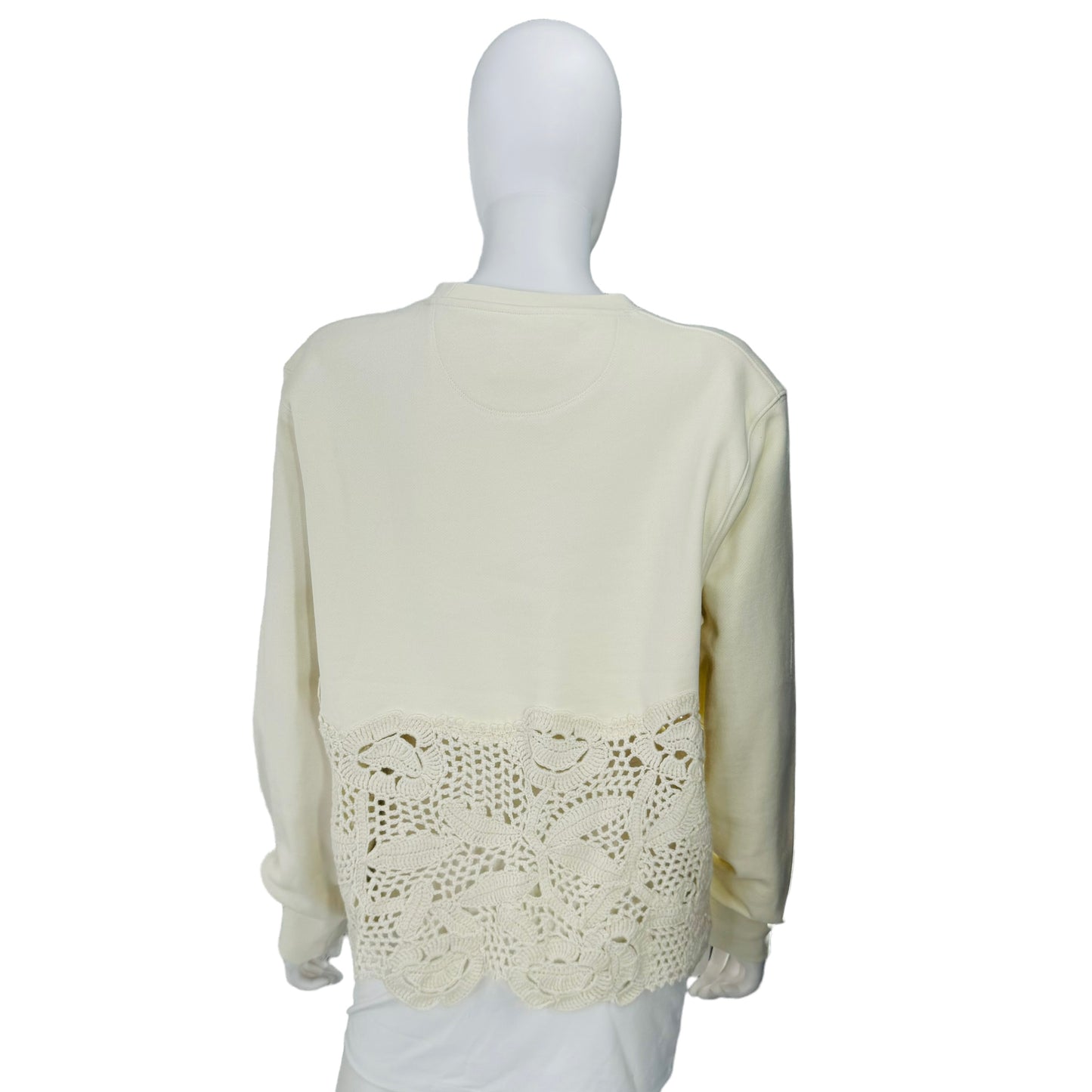 Sea New York Ivory Serita Crochet Lace Sweatshirt