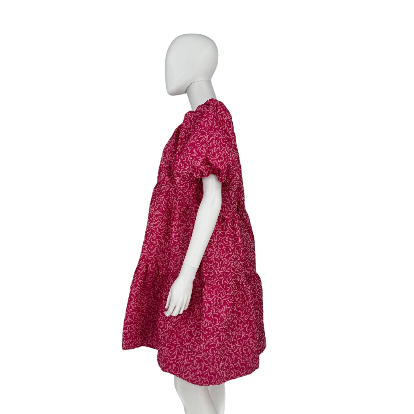 Hyacinth House Textured Fuschia Belinda Pink Babydoll Mini Dress