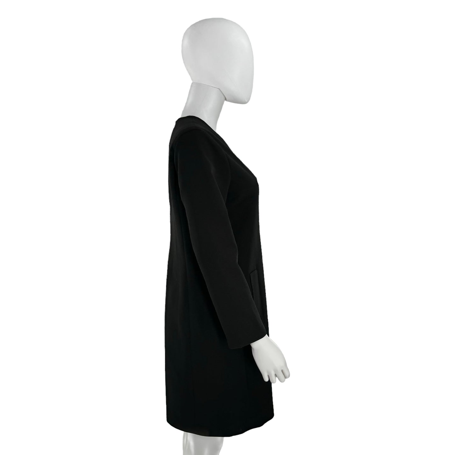 Tuckernuck Black Tie Front Long Sleeve Brigitte Mini Dress