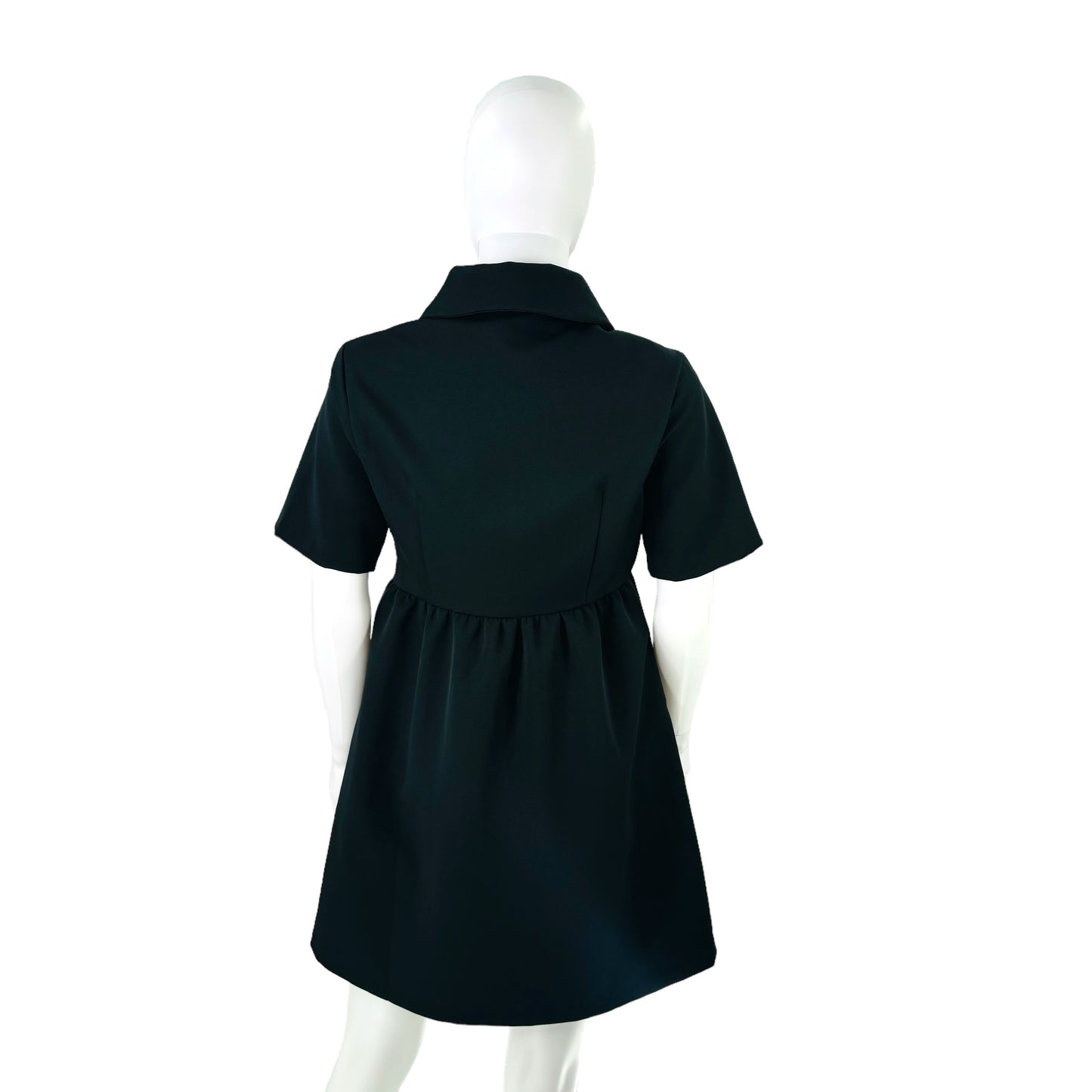 Pomander Place Black Arnelle Short Sleeve Collared Mini Dress