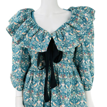 Hyacinth House Ruffle Collar Preppy Bow Birdsong Mini Dress