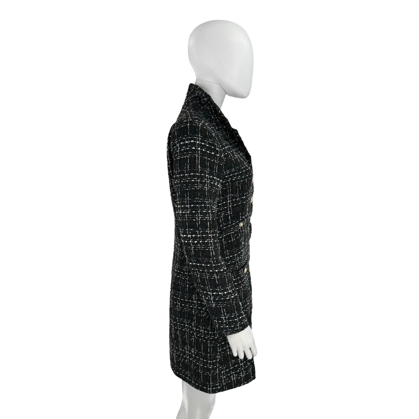 Pomander Place Black Tweed Stacie Preppy Retro Blazer Mini Dress