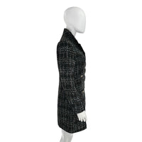 Pomander Place Black Tweed Stacie Preppy Retro Blazer Mini Dress
