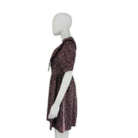 Hyacinth House Black and Pink Floral Victorian Inspired Sadie Mini Dress