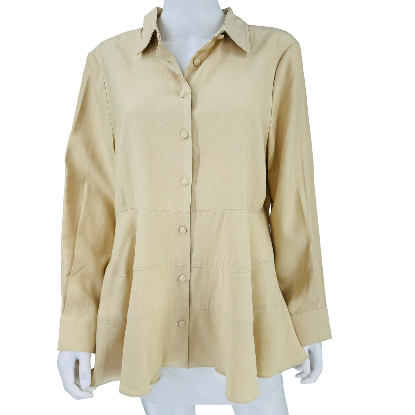 Pomander Place Ashlen Collared Peplum Blouse