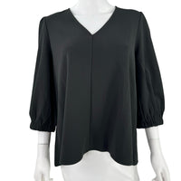 Pomander Place Black Hollis V Neck Blouse