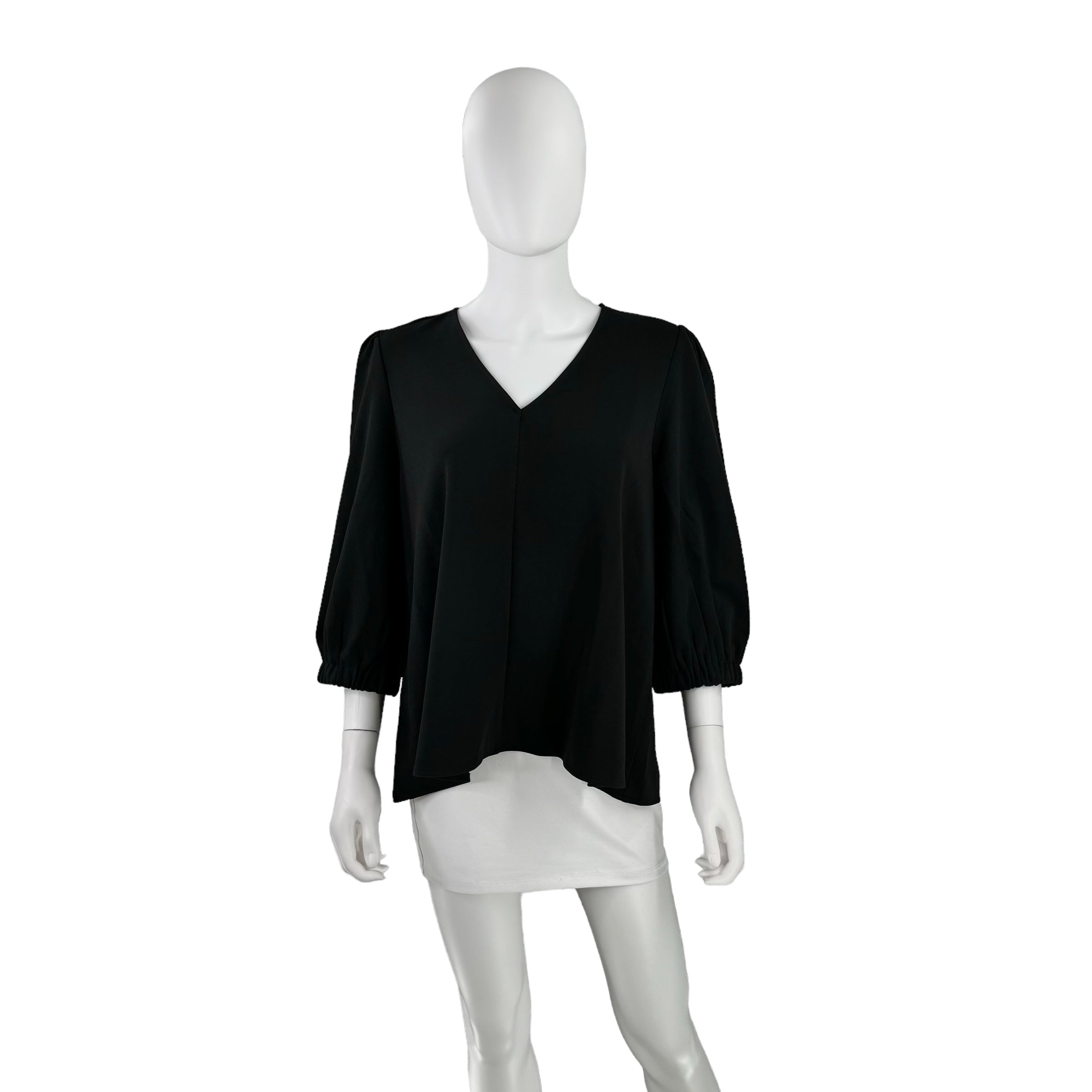 Pomander Place Black Hollis V Neck Blouse