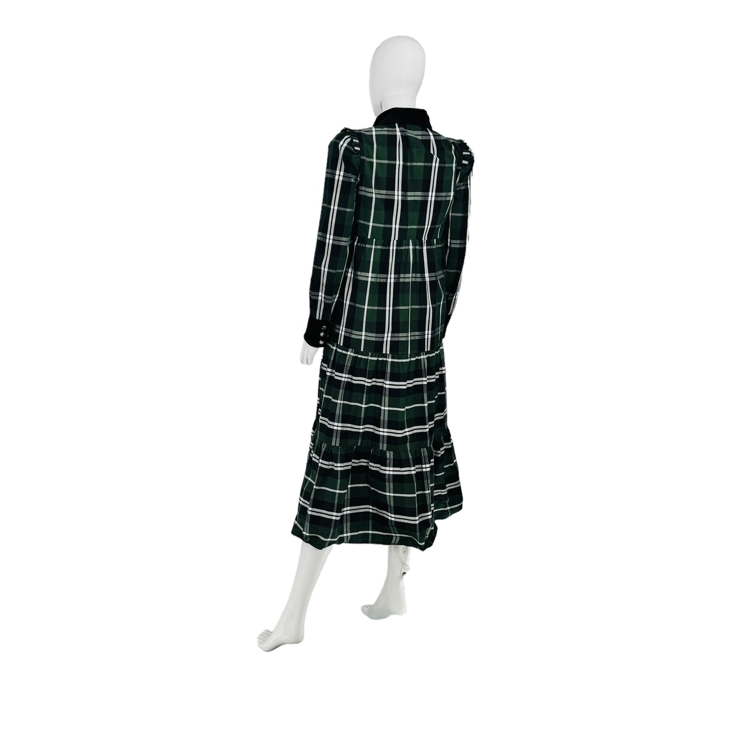 Tuckernuck Bristol Green Plaid Tartan Midi Dress