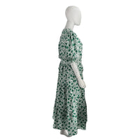 Hyacinth House Green & White Floral Irenea Midi Dress