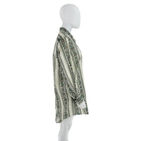 Millie Hollie Ivory Long Sleeve Mini Shirt Dress in Goa Floral Print