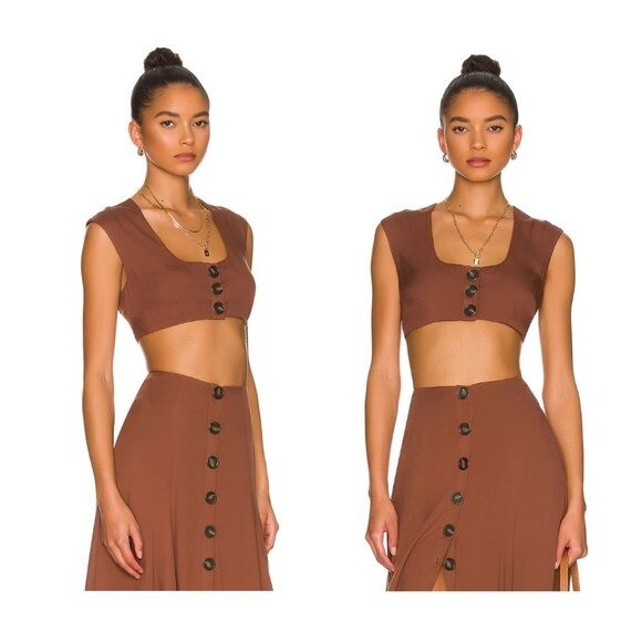 anna nata | NWT Madison Crop Top in Sepia Brown Size S