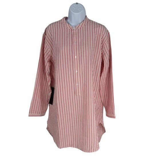 Tuckernuck NEW Strawberry Stripe Bodie Swim Beach Cover Up Button Down Dress M