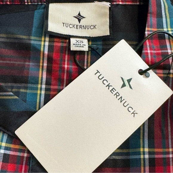 Tuckernuck | NEW Festive Plaid Tartan Royal Shirt Mini Dress Size XS