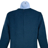 Tuckernuck | NEW Navy Tie Tweed Kelly Notched Neckline Mini Dress Size S