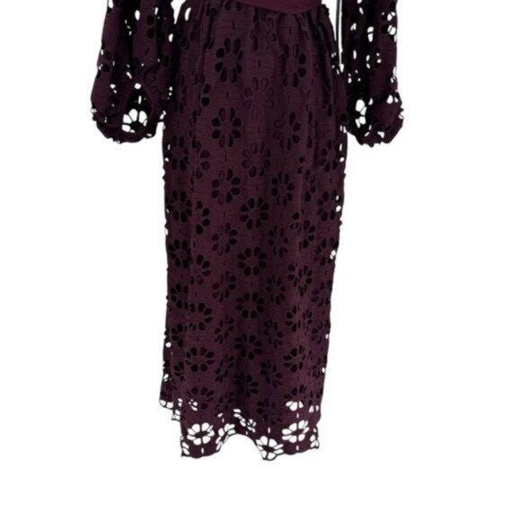 Tuckernuck NEW Merlot Lace Calliope Long Sleeve Chic Maxi Dress Size XL