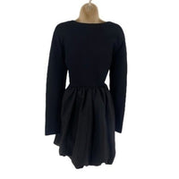 HYACINTH HOUSE NEW Black Bubble Skirt Cecilia Long Sleeve Mini Dress Size XS