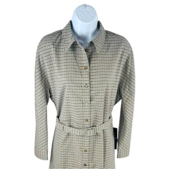 Tuckernuck | NEW Sycamore Check Belted Vera Long Sleeve Maxi Dress Size XXL