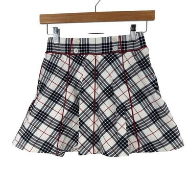 Tuckernuck NEW Americana Plaid 15 Inch Woven Renee Golf Skort Red Navy Size XS