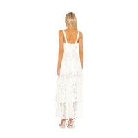 REVOLVE NBD Formal White Lace Love My Way Side Slit Maxi Dress Gown Size XXS