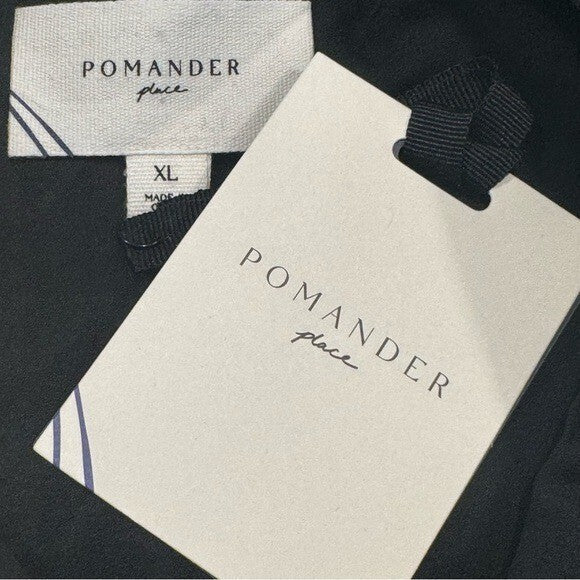Pomander Place | NEW Coco Tweed Houndstooth Bow Mini Dress Black White Size XL