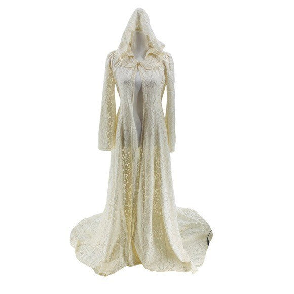 LoveShackFancy NEW Makena RARE Lace Peter Pan Cape Overcoat Ivory Womens Size S