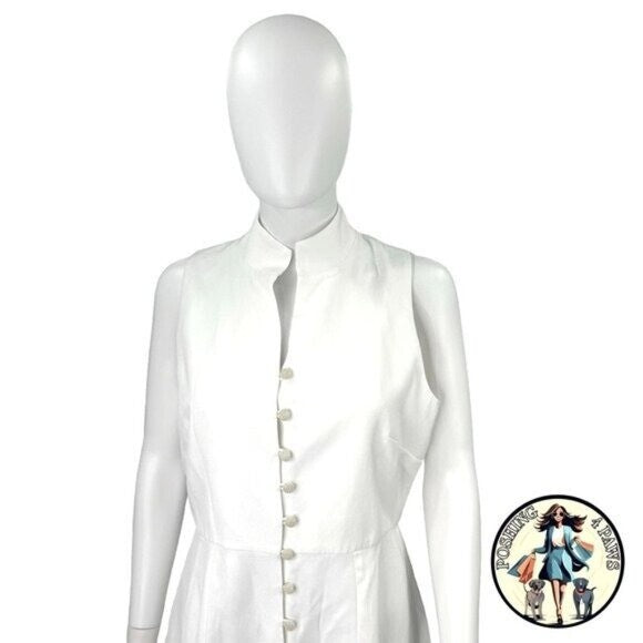 Tuckernuck | White Leighton Sleeveless Linen Blend Mini Dress Size XXL