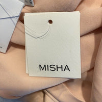 MISHA NEW Maryan One Shoulder Formal Cut Out Midi Dress in Rose Pink Size 6