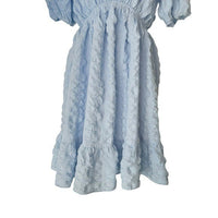 Hyacinth House NEW Blue Emersyn Textured Short Sleeve Party Mini Dress Size XS