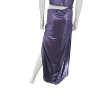 Camila Coelho NEW Marge Formal Metallic Cut Out Midi Dress in Lilac Size XL