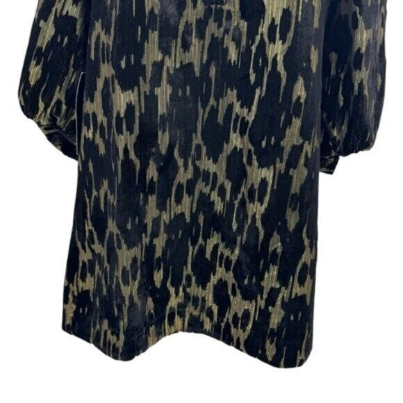 Pomander Place NEW Metallic Velvet Burnout Samantha Party Mini Dress Size L