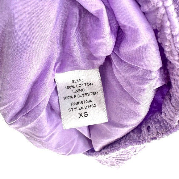 Tuckernuck | NEW Lavender Eyelet Sleeveless Crew Neck Folly Mini Dress Size XS