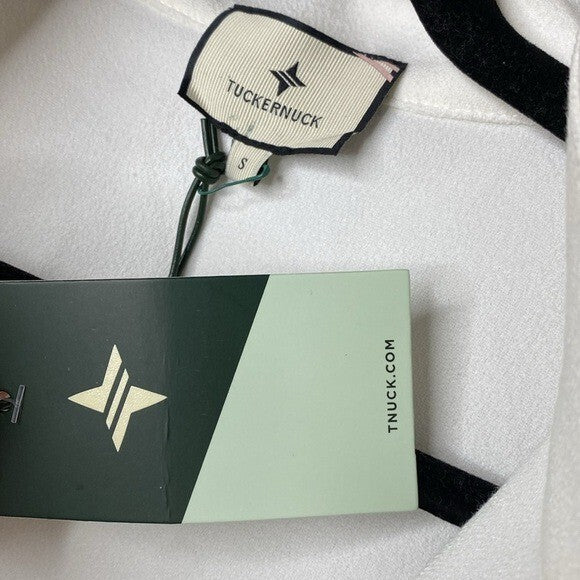 Tuckernuck | NEW White Stretch Crepe Avery Long Sleeve Shirt Dress Size S