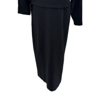 Tuckernuck NEW Black Esta Formal Long Sleeve Asymmetrical Midi Dress Size 6